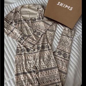 SKIMS POINTELLE HENLEY ONSIES CREAM FAIR ISLE